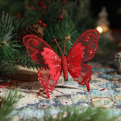 Christmas Ornament Simulated Exquisite Glitter Sequin Multiple Colors Stereoscopic Home Party