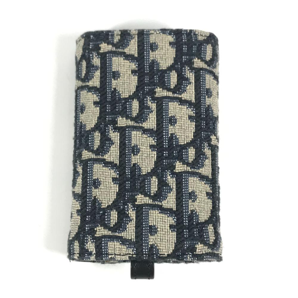 Dior Logo Oblique 6-reihig 6P Schlüssel Schlüsseletui Canvas / Leder Marineblau
