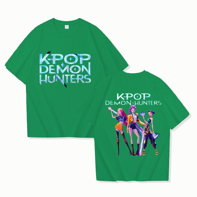 New Hot Anime Kpop Demon Hunters Mira Rumi Zoey T-shirts Fashion Women Girls Summer Tee Shirt Unisex Casual Short Sleeve Tops