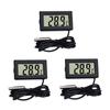 3 Pack Mini LCD Digital Thermometer Hygrometer Temperature Humidity Tester with External Sensor for Car/Refrigerator/Aquarium/Room