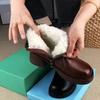 Women's Large Size Soft Sole Winter Warm Anti-slip Fur One Snow Boots Padded Lined Ankle Boots Anti-slip Outdoor Sports Cotton Boots Leather Boots