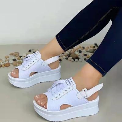 Thick and Comfortable Platform Sandals for Women, Casual Sports Shoes with Mesh Open Tip New for Summer