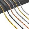 2/3/4/5mm Men's Box Chain Stainless Steel Necklace Choker for Women Copper/Gold/Black/Rose Gold Color 14 - 40 Inch Metal Jewelry