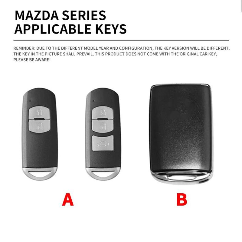 Zinc Alloy Leather Car Key Case For Mazda Skyactiv 3 2 6 Cx5 Cx30 Cx3 Cx8 Cx8 Cx9 Mx5 Atez Onkesera Key Case Car Keycase