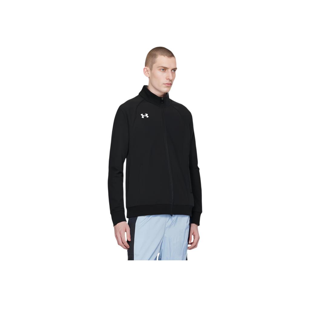 Under Armour Competition Training Knit Sports Stand Collar Logo Jacket Men Jacket Black 21600307-001