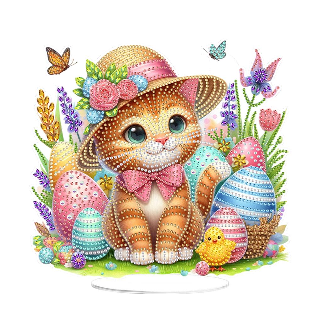 2D Flachdruck Ostern DIY Desktop Diamond Art Kits Diamond Painting Desktop Ornamente Kit 5D DIY Diamond Art Tischdekorationen