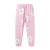 Completo Felpa con Cappuccio e Jogger Unisex Oversize con Stampa Floreale Fodera Calda in Pile Streetwear Invernale
