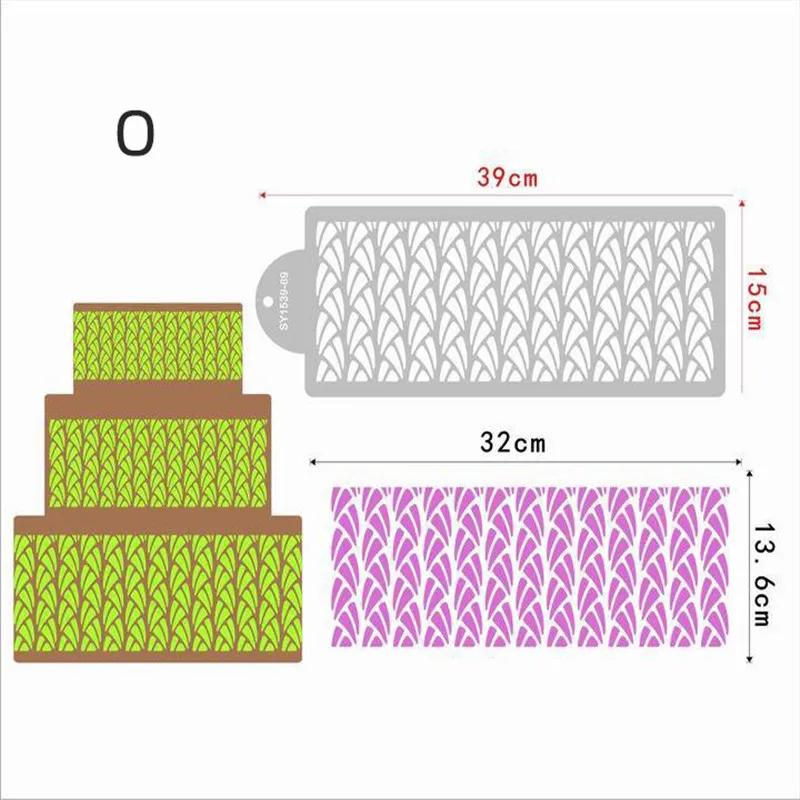 DIY Style Plastic Sugar Sieve Mold Fondant Printing Stencil Hollow Wedding Cake Stencil Edge Decoration Template Baking Tools