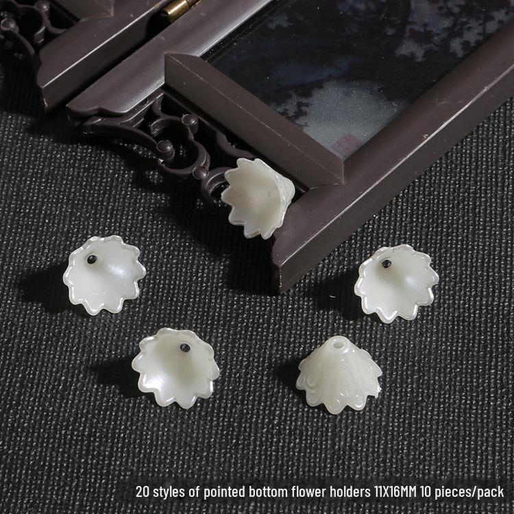 DIY sada dětských vlasových doplňků: ABS perla, Akrylový květ, Lístky lilie a chryzantémy