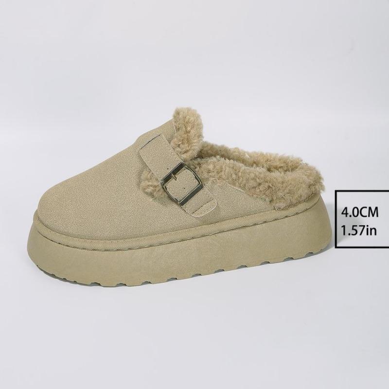New short boots one-pedal platform-soled velvet bread shoes with cotton snow boots cotton shoes women's winter