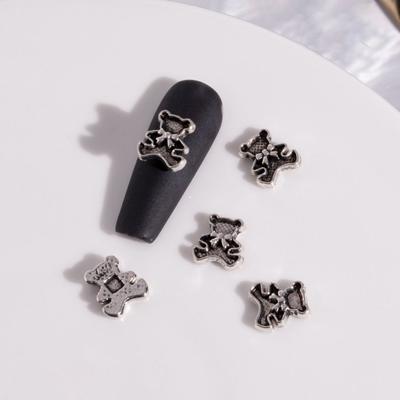 10 Pezzi Decorazioni Unghie Fai da Te Resistenti alle Cadute Colore Inalterabile Antiossidante Arte Impermeabile Anticorrosivo Stile Punk Coniglio Orso Unghie
