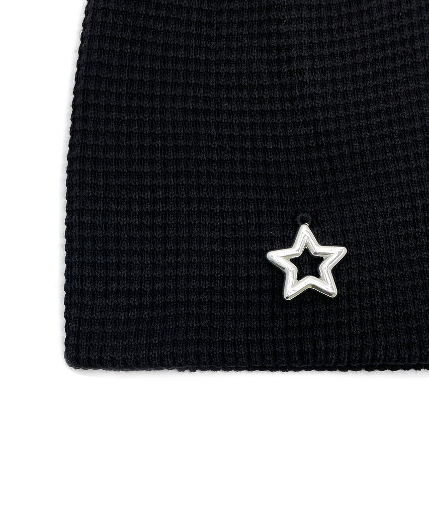 ÜBERWELTLICHE Stern Sommer Strickmütze [Schwarz]