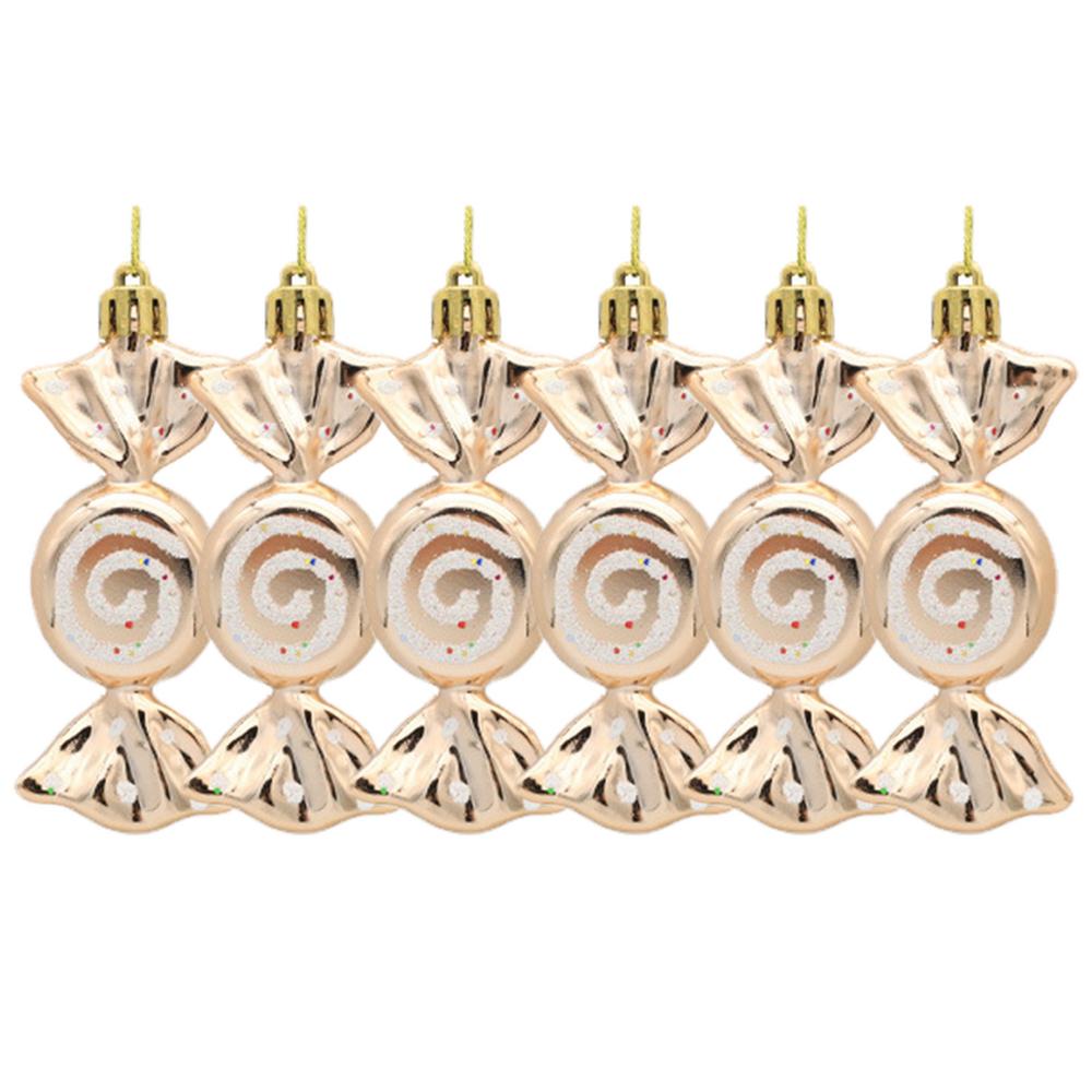 6pcs Christmas Candy Pendant Xmas Tree Hanging Ornaments Christmas Decorations For Home 2025 Navidad Noel New Year Kids Gift