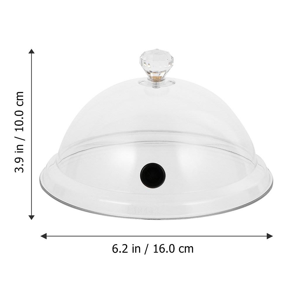 2pcs Smoke Acrylic Pc Dessert Cover Heat Resistant Western Cuisine Lid For Cakes Bread Food Cover Kitchen Bar Tool