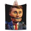 Warm Soft Blankets Camping Charlie Kirk Funny Meme Throw Blanket Novelty  Bedspread For Outdoor