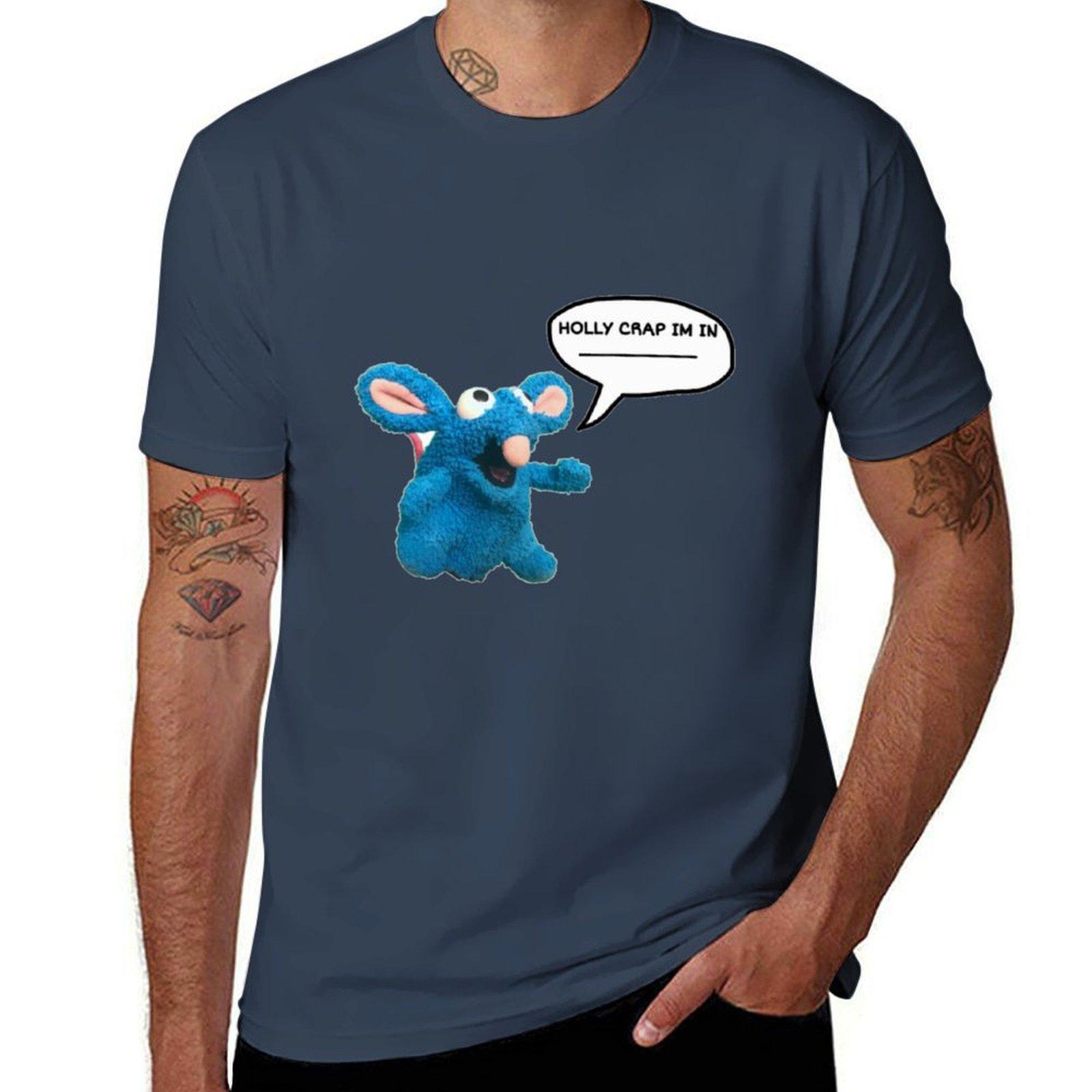 

Tutter who lives in the Big Blue House119 Tshirt plain cute tops blanks mens graphic tshirts S