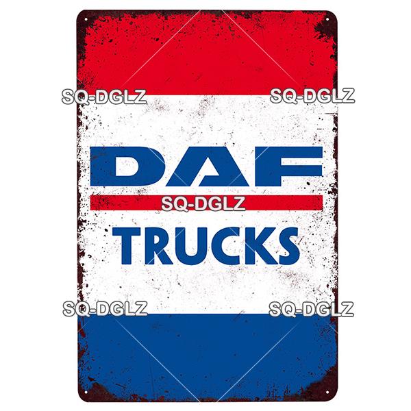 DAF Metal Sign Vintage Plaque Truck Tin Sign Wall Decor For Bar Pub Metal Crafts Retro Party Poster Gift Custom Wholesale