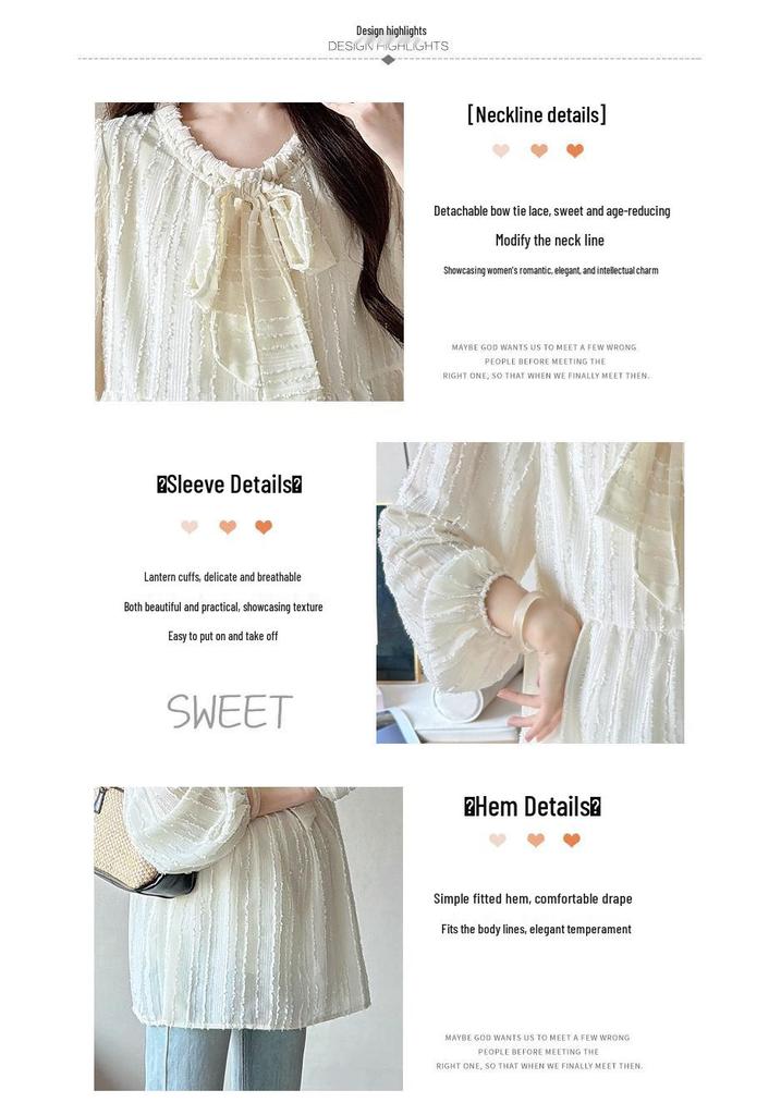 Versatile Long Sleeve Korean Style Maternity Doll Shirt for Spring/Autumn 2026