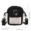 Cartoon Print Fashion Women Shoulder Bag Cute Canvas Bag Girls Phone Purse Patchwork Color Crossbody Bag Female Shopping Handbag