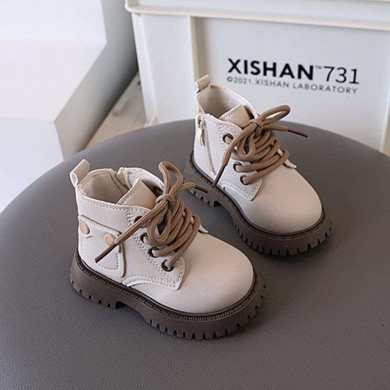 Autumn Winter Girl's Ankle Boot New Solid Color Versatile Children Fashion Boots Non-slip Thick Bottom Kids Causal Short Boots