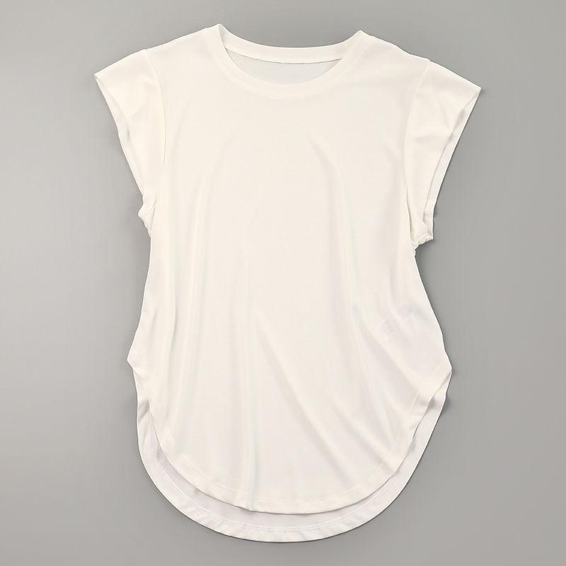 

Летняя футболка свободного кроя для йоги, быстросохнущая, женская, для бега, скалолазания, фитнеса, тренировок, элегантные топы с короткими рукавами для женщин XL белый