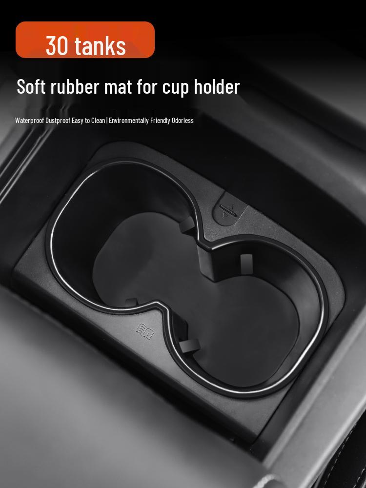 Tank 300 Console Cup Holder Mat: TPE Door Slot, Shock Absorption, Noise Reduction, Soft Rubber, Waterproof Storage