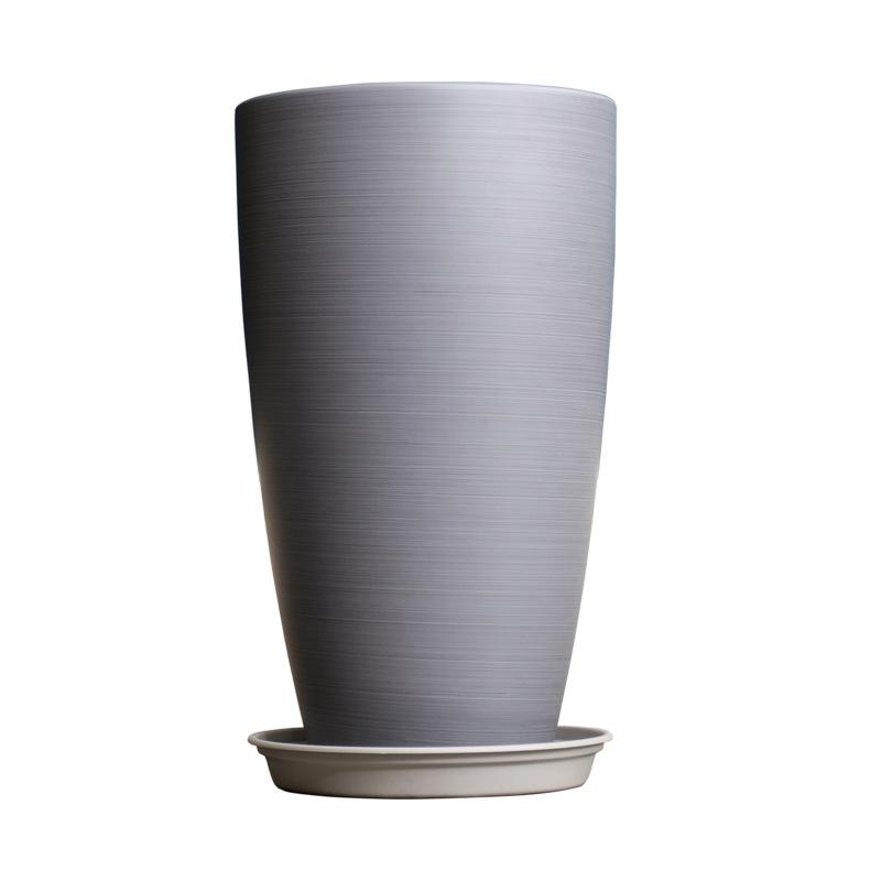 2026 Imitation Ceramic Flower Pot, Household Resin Plant Pot, High Thickened Plastic Planter светло-серый