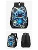 Cross-border Cartoon Print Backpack Set - Large Capacity, Casual, 3-Piece Student Schoolbag