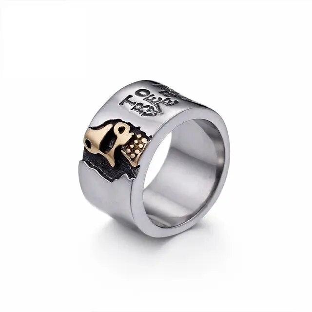 Nerezové prsteny vikingské lebky pro muže US velikost #8-12 Punkové motorkářské prsteny Velkoobchod halloweenských šperků