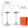 Belly-Shaped Crystal Red Wine Glass Set: Two-Piece High-Stemmed Glasses with Indented Bottom, Perfect for Gifts and Celebrations
