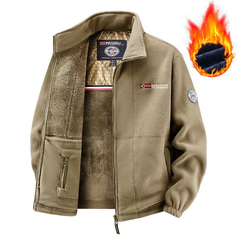 New Plus Size Men's Fleece Jacket Sports Couple Warm Coats
