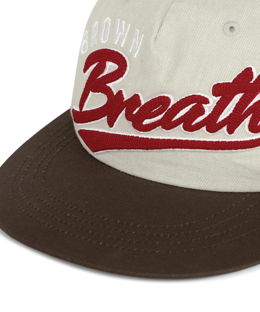 BROWNBREATH Coloration Flat Visor Cap - Ivory