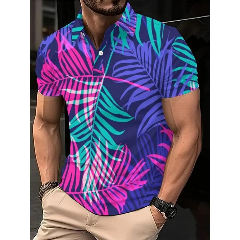 New Product New Men's 3D Printed Trendy Casual Versatile Summer Versatile Short Sleeve Polo Shirt