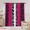 2D flat printing 2pcs Party Curtains Leopard Versatile Polyester Without Electricity Family Party Decoration Use for Decorations