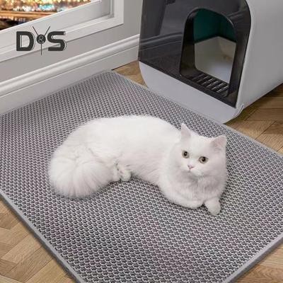 Extra große Katzenstreumatte, doppellagige Katzenstreu-Fangmatte, rutschfeste, wasserdichte Katzentoilettenmatte, Streukontrollpad