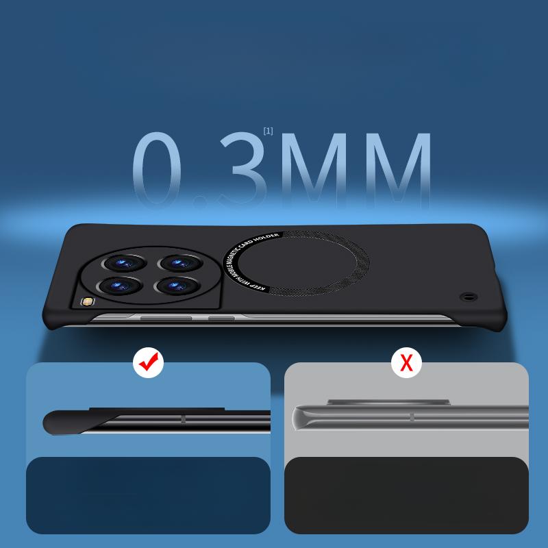 For Oneplus ACE 3 PRO 3V Magnetic for Magsafe Frameless Hard PC Cover for One Plus ACE3 Pro 3 V 2v Wireless Charging Matte Back Case Ultra-Thin