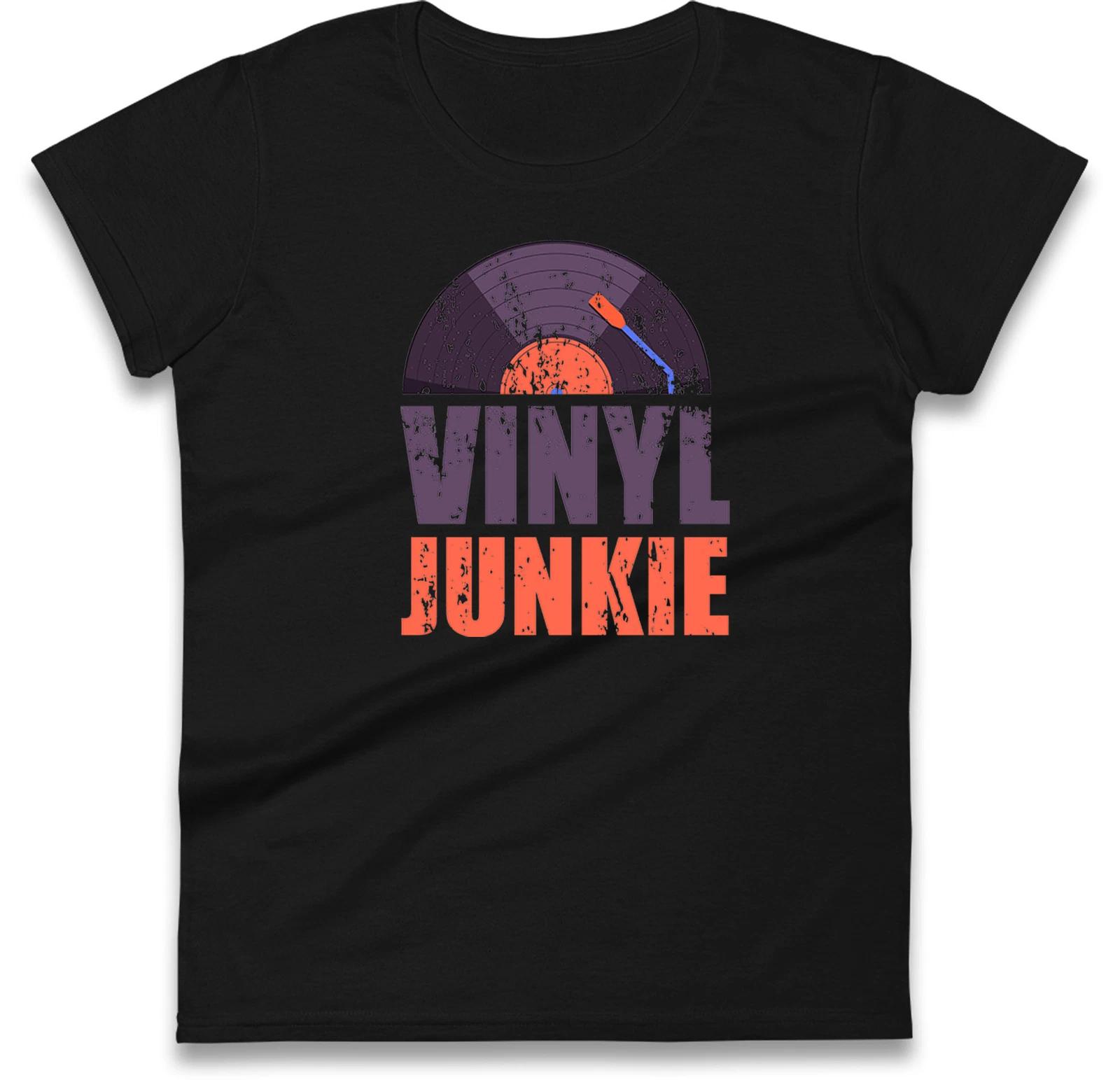 Vinyl Junkie T Shirt,Retro Music Lover Unisex T Shirt,Dj Tee,Vintage Record Gift 3XL