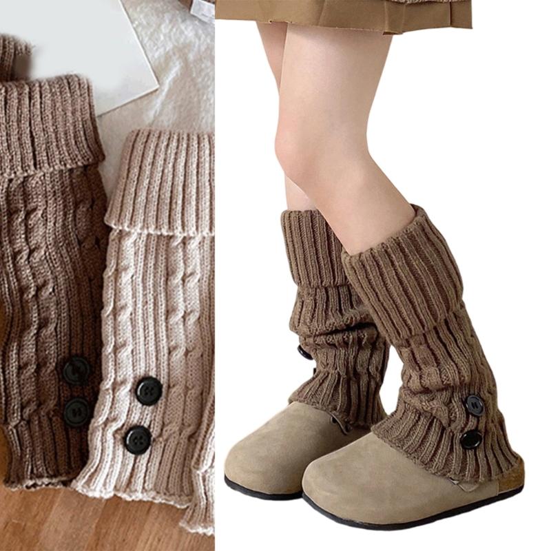 Autumn Winter Socks Leg Warmer Stockings Socks for Girls 2-13 Years Knitted Leg Cover Crochet Long Stockings Socks