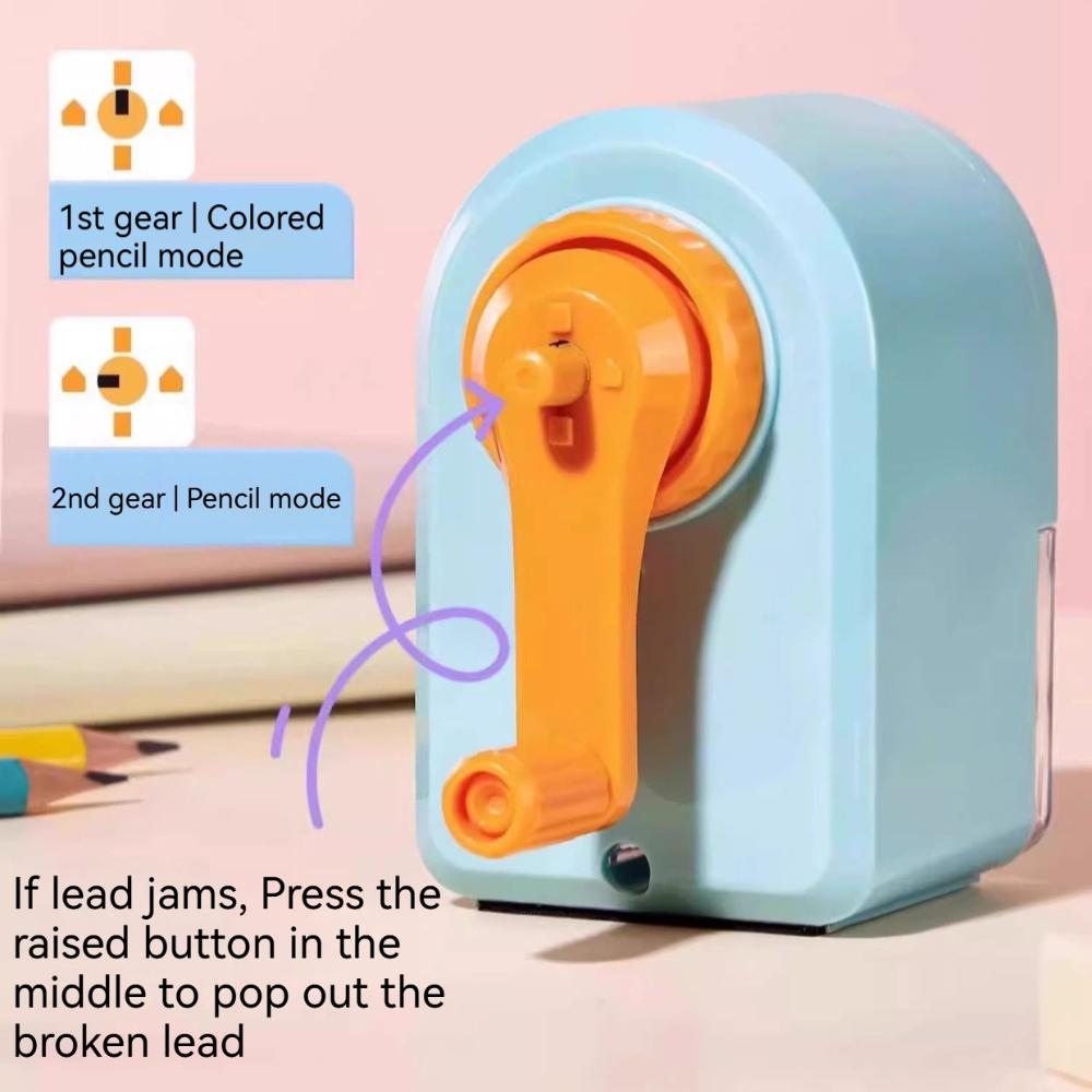 Faber Castell Manual Hand Crank Pencil Sharpener Sharpen 8mm Candy Colors for Student Children Artists Student Office Stationery