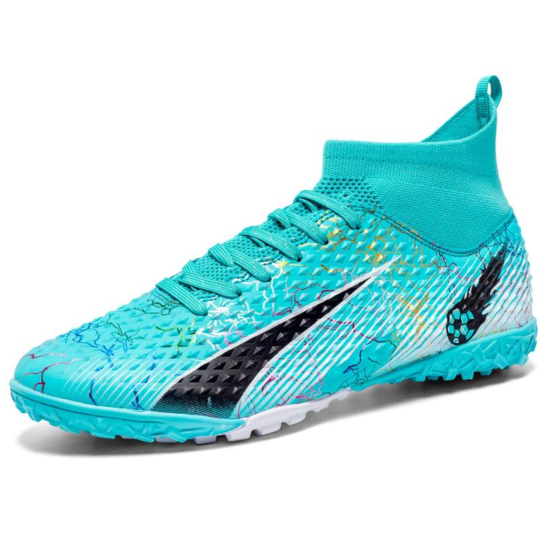 

Large size new football shoes high top men s and women s long nails broken nails student adult professional training artificial grass non-slip 46