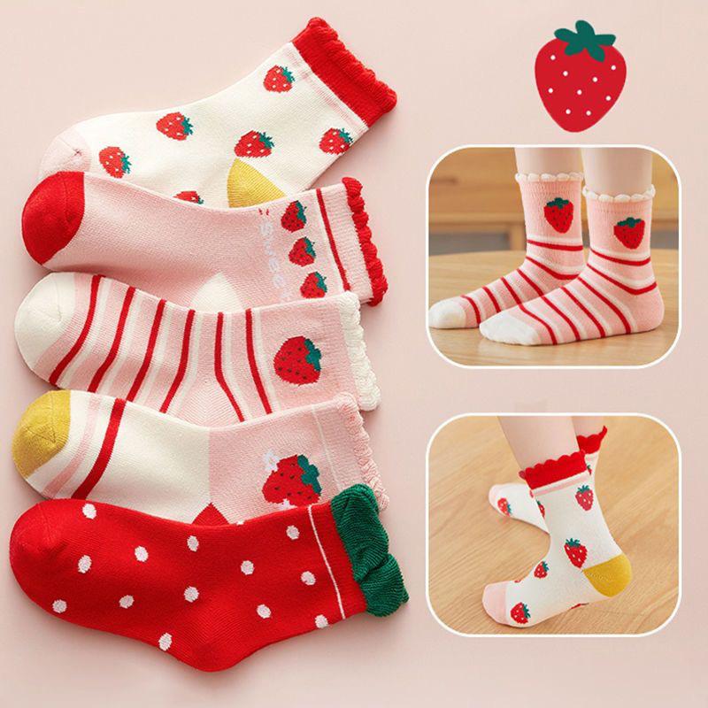 5 Paar Baby Kinder Socken Cartoon Frühling Herbst Tier Kinder Socke Mädchen Niedlich Junge Kleinkind Socken 1-12 Jahre