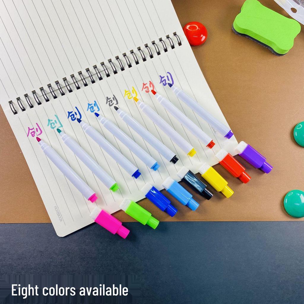 Colorful Magnetic Whiteboard Markers for Kids - Erasable, Water-Based, Black Ink