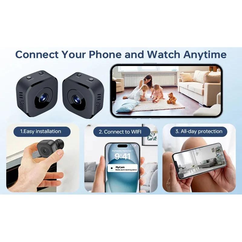 1080P Mini Camera WiFi Wireless Monitoring Security Protection Remote Monitor Camcorders Video Surveillance Smart Home