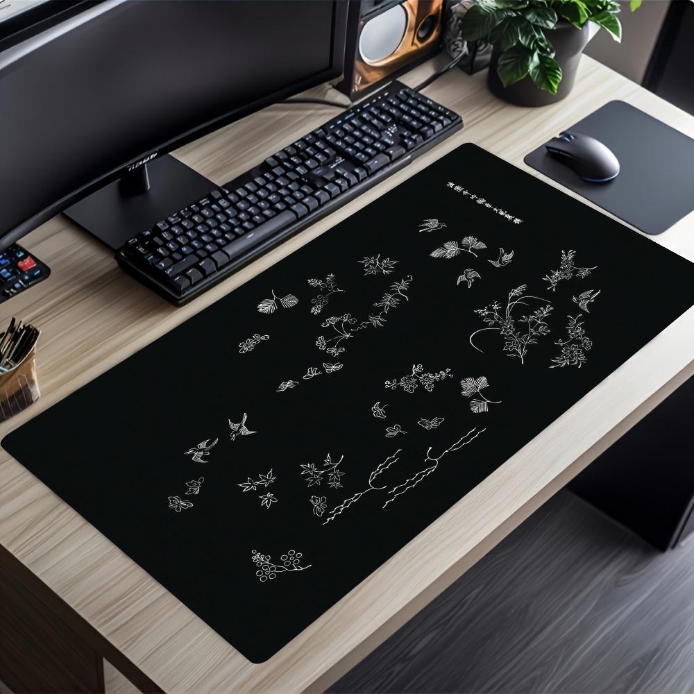 Plant Bird Mousepad Speed Office Desk Accessories Gaming Mats Mouse Carpet Mouse Mat Desk Pad Set Up Computer Desk Decorating