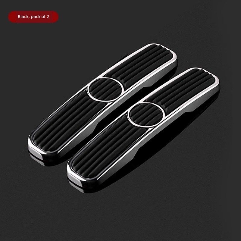 Car Anti-Collision Strip, Silicone Protective Sticker for Car Door, Thickened Shock-Absorbing Anti-Collision Pad, Car Body Door Anti-Collision Sticker [Black] 1 Pair