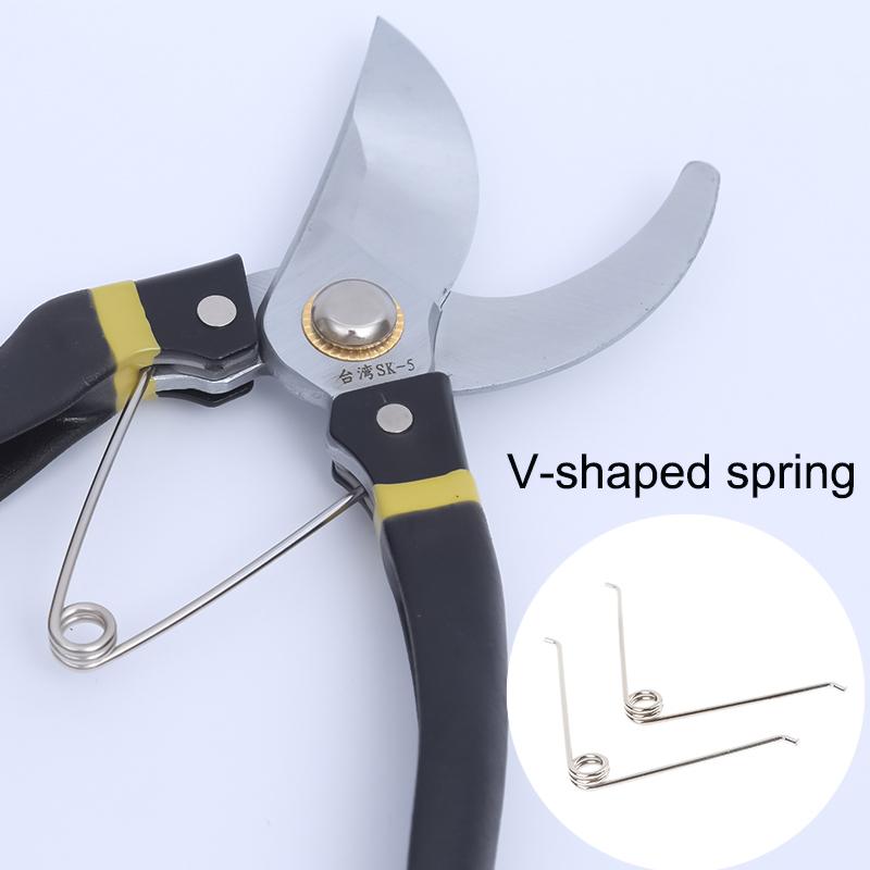 Garden Shears Spring Replacement Metal Shears Springs V-Shape Compression Spring Suitable for Tools Maintenance 10pcs