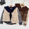 Girls' 2025 Autumn/Winter Stylish Korean Faux Fur Vest & Jeans Set