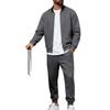 Mens Lightweight Casual Track Suit Set Zip-Up Baseball Jacket Long Pants Sporty Streetwear