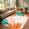 Minimalist Plants Illustrations Area Rug Geometric Line Leaves Design Modern Home Decor Carpet Soft Non-Slip Mat for Living Room