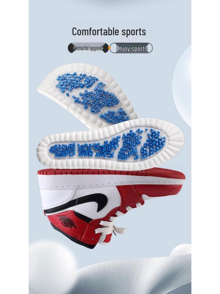 Popcorn Air Cushion High Elastic Sports Insole - Breathable, Sweat-Absorbent, Soft, for Running & Military Training